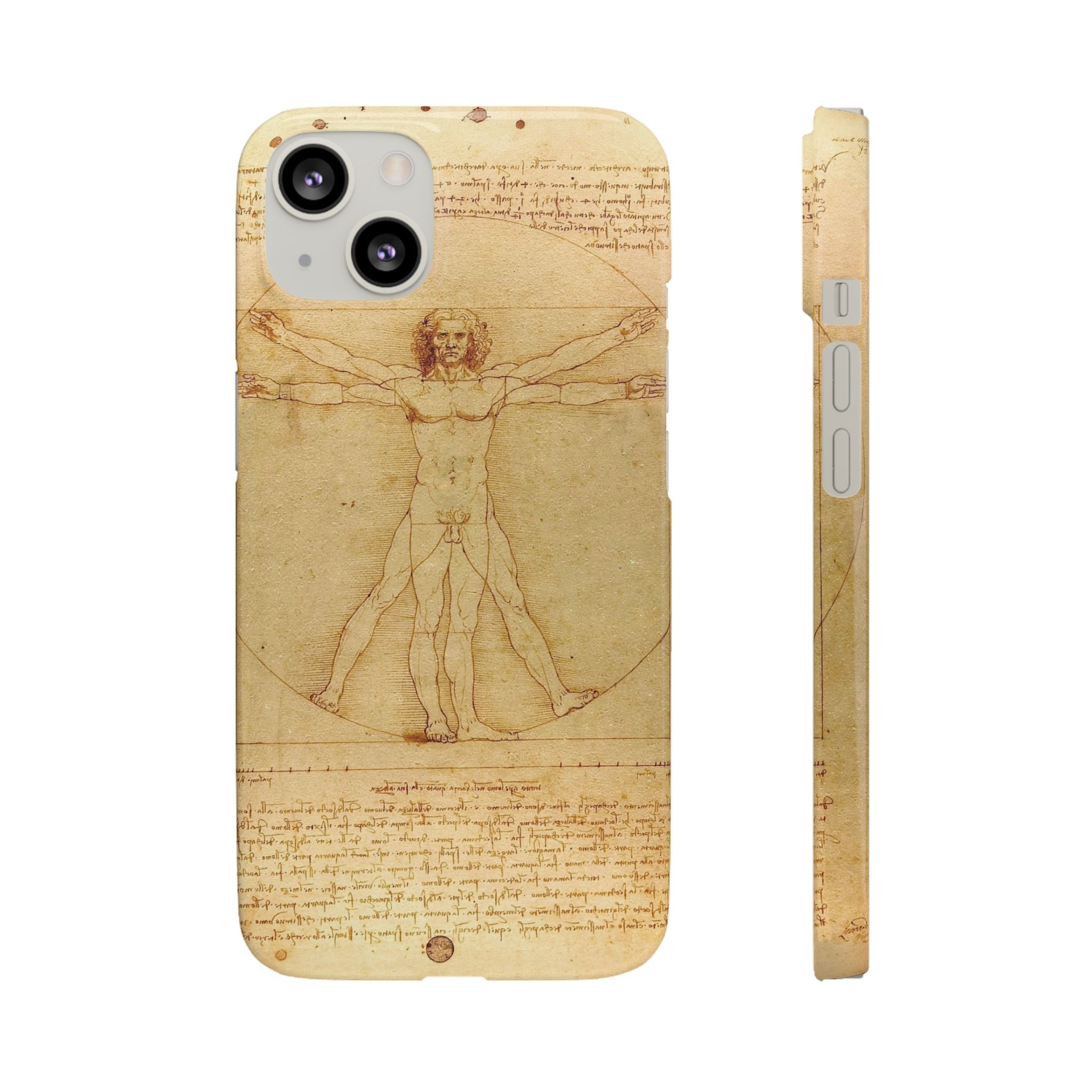 The Vitruvian Man by Leonardo da Vinci - iPhone Slim Case