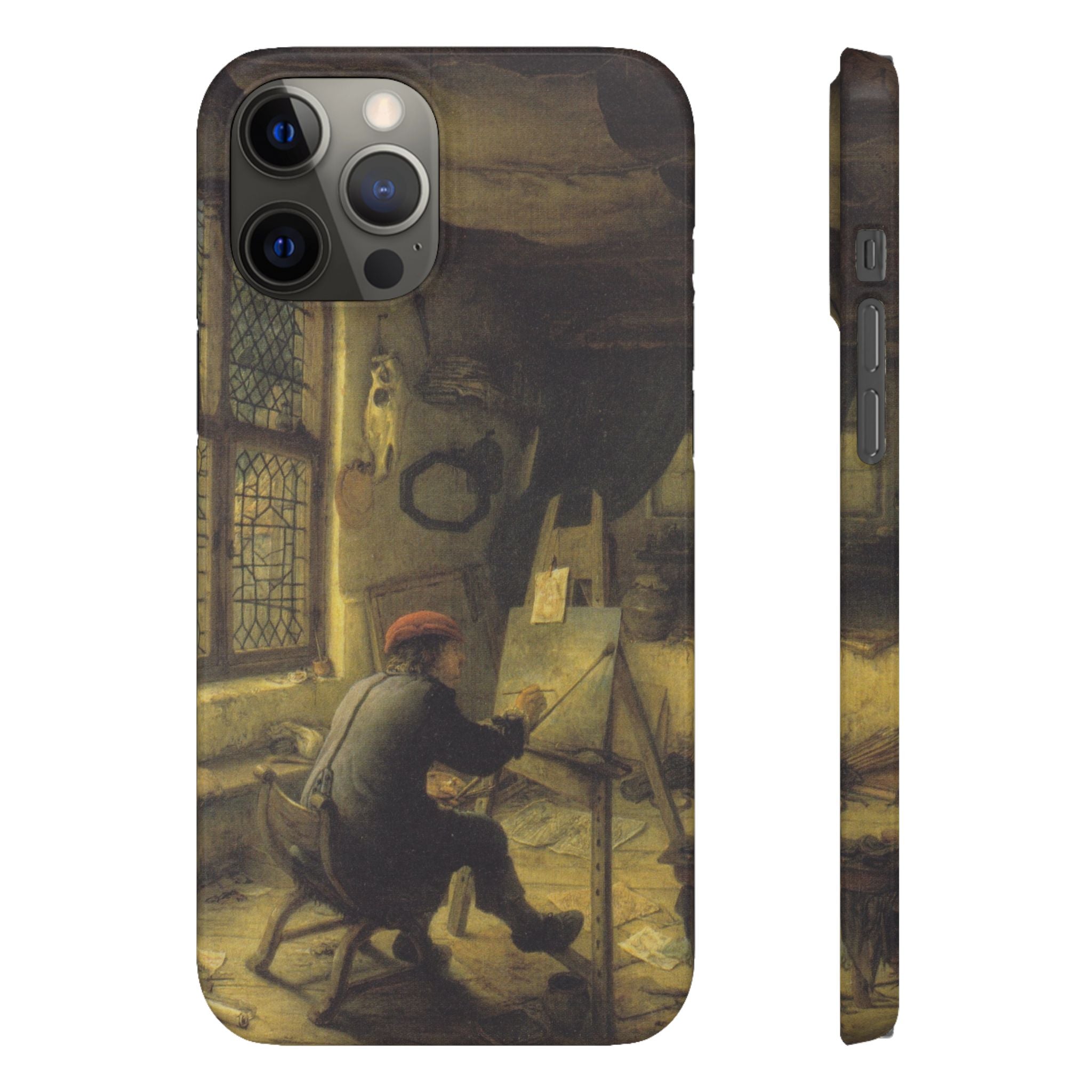 The Painter in His Workshop by Adriaen van Ostade - iPhone Slim Case
