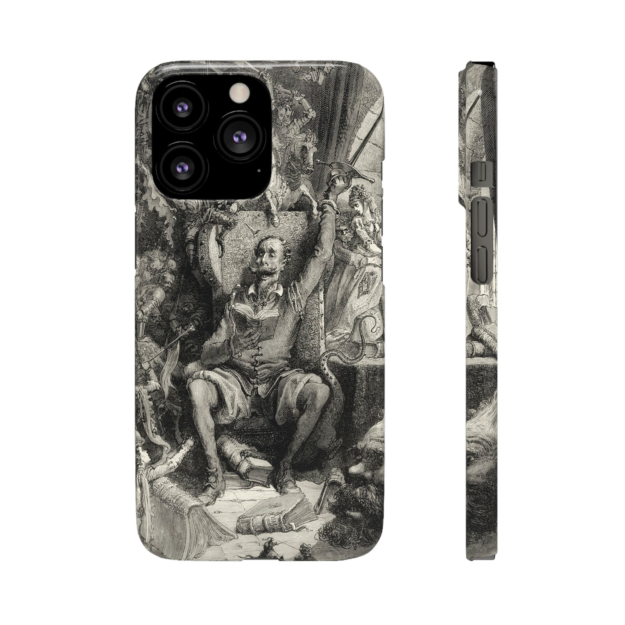Don Quixote and His Visions by Gustave Doré - iPhone Slim Case