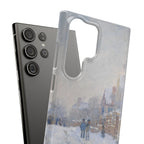 Snow Scene at Argenteuil by Claude Monet - Samsung Slim Case