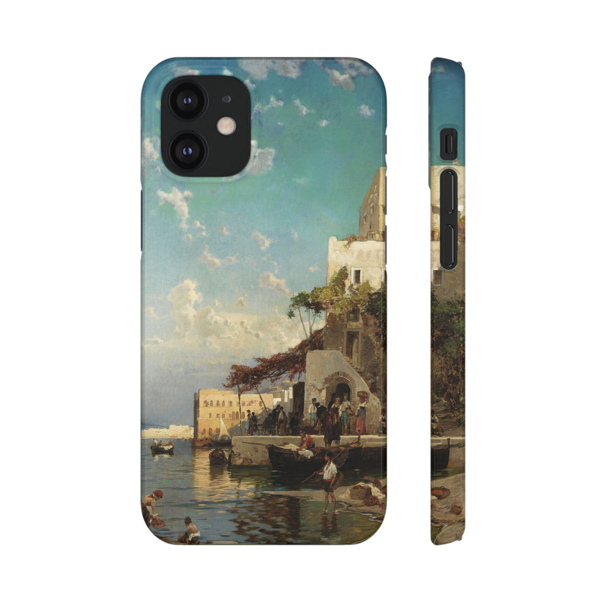 Evening Meeting of the Fishermen by Hermann Corrodi - iPhone Slim Case