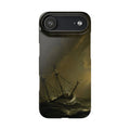 A Small Dutch Ship Riding out a Storm von Willem van de Velde – iPhone Slim Case