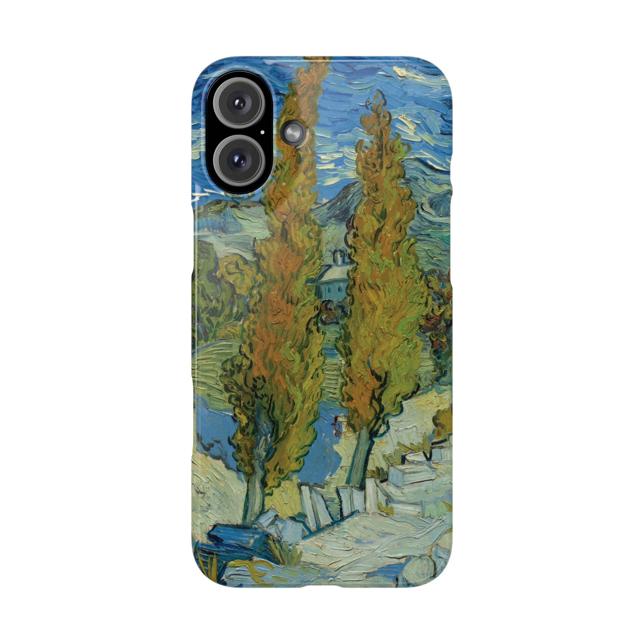Two Poplars in the Alpilles near Saint-Rémy by Vincent van Gogh - iPhone Slim Case