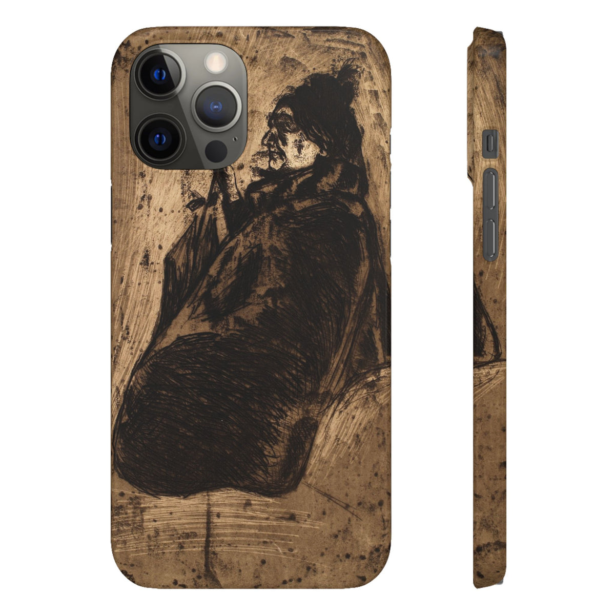 Old Woman by Edvard Munch - iPhone Slim Case