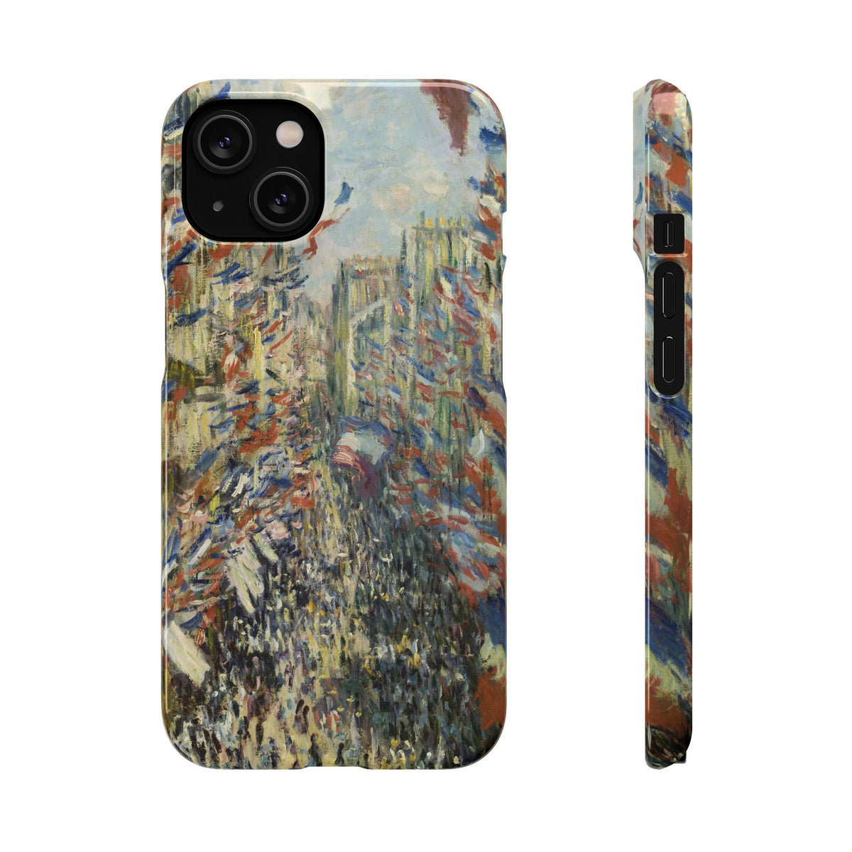 The Rue Montorgueil in Paris by Claude Monet - iPhone Slim Case