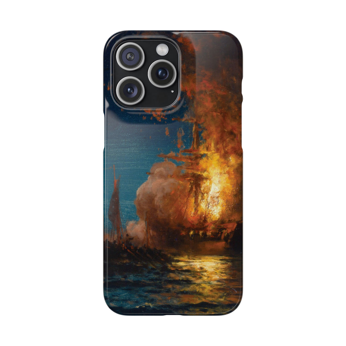 Burning of the Frigate Philadelphia in the Harbor of Tripoli by Edward Moran - iPhone Slim Case