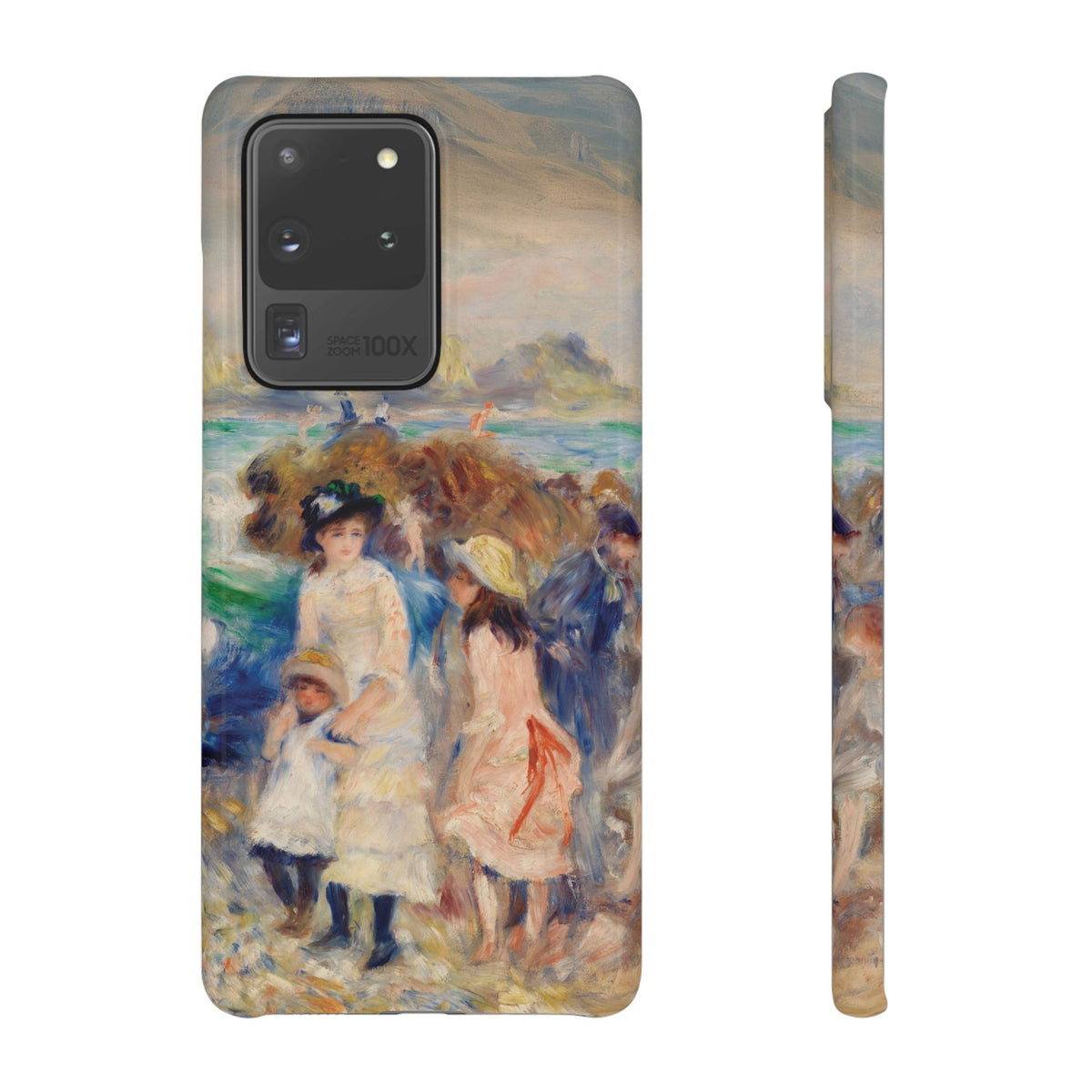 Children at the Beach at Guernsey by Pierre Auguste Renoir - Samsung Slim Case