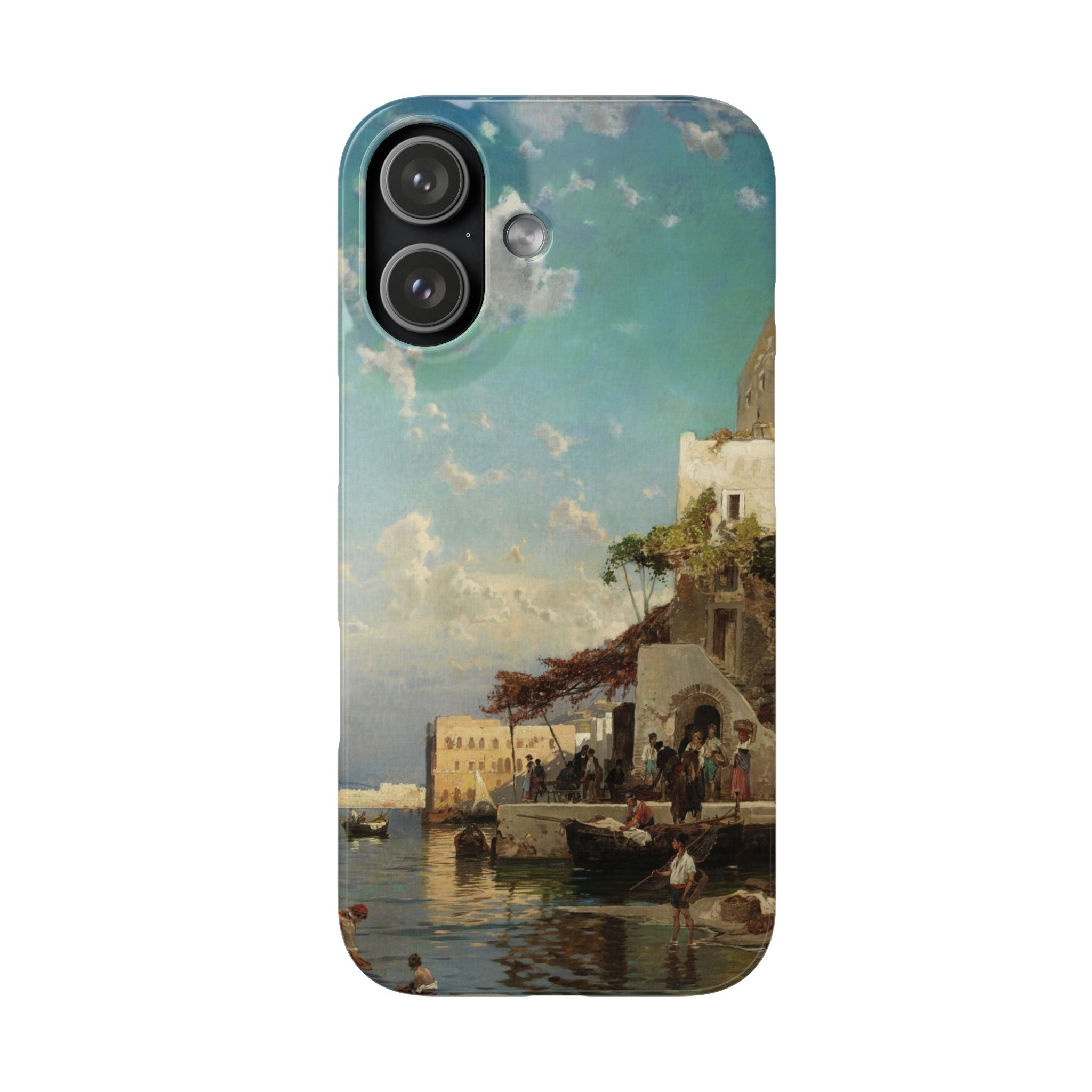 Evening Meeting of the Fishermen by Hermann Corrodi - iPhone Slim Case