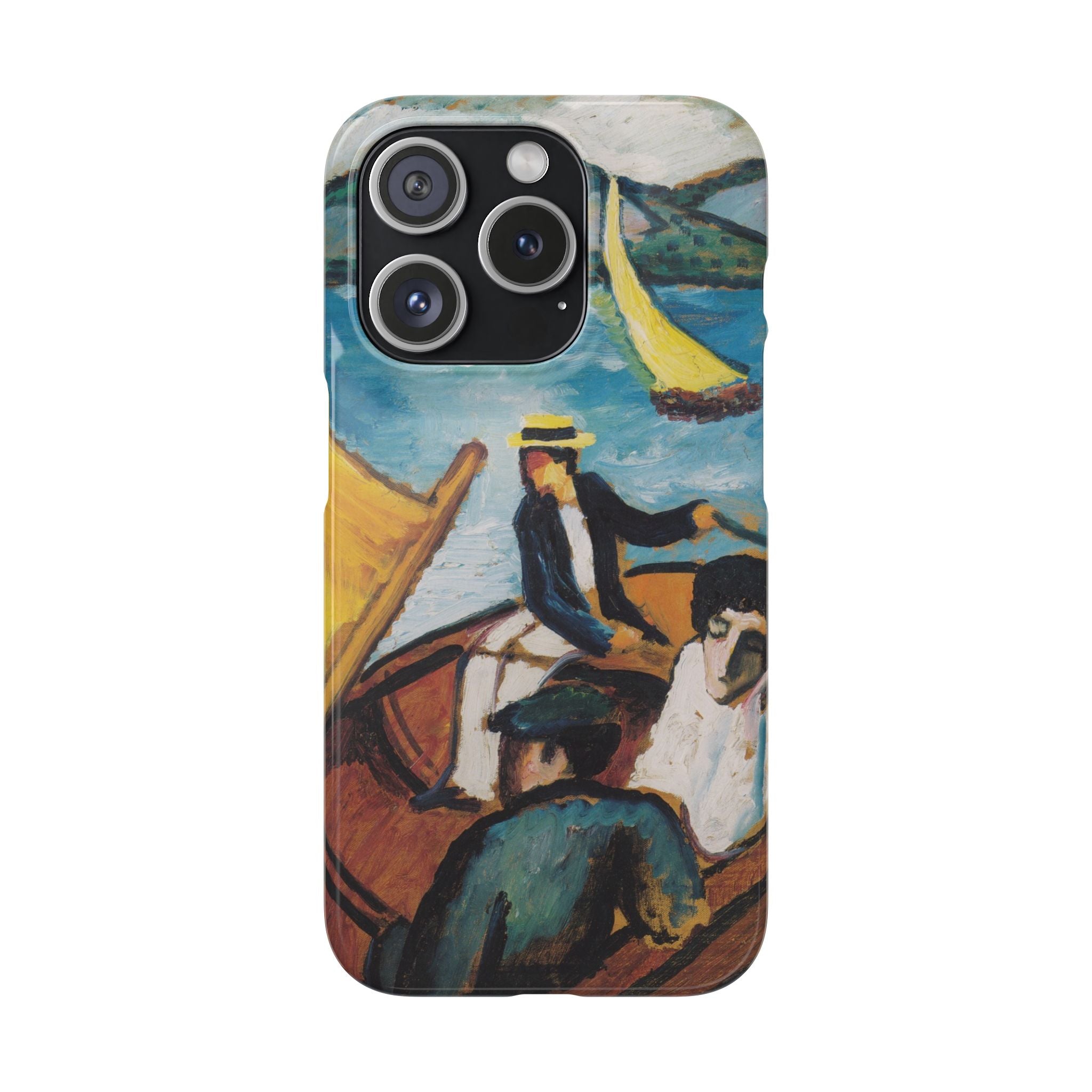 Sailing Boat on the Tegernsee by August Macke - iPhone Slim Case