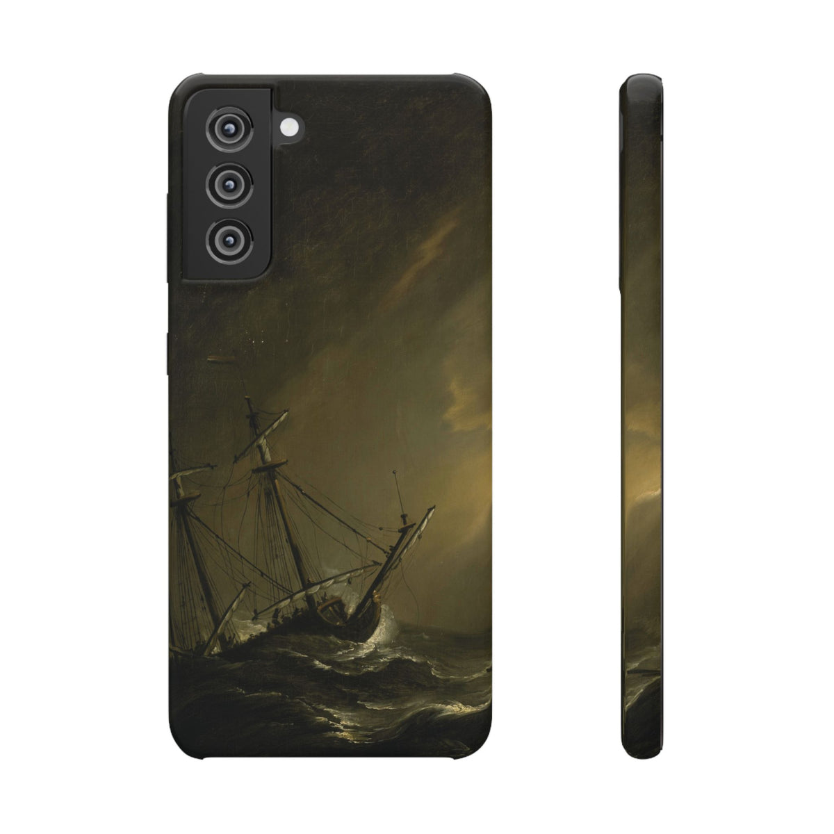 A Small Dutch Ship Riding out a Storm by Willem van de Velde - Samsung Slim Case