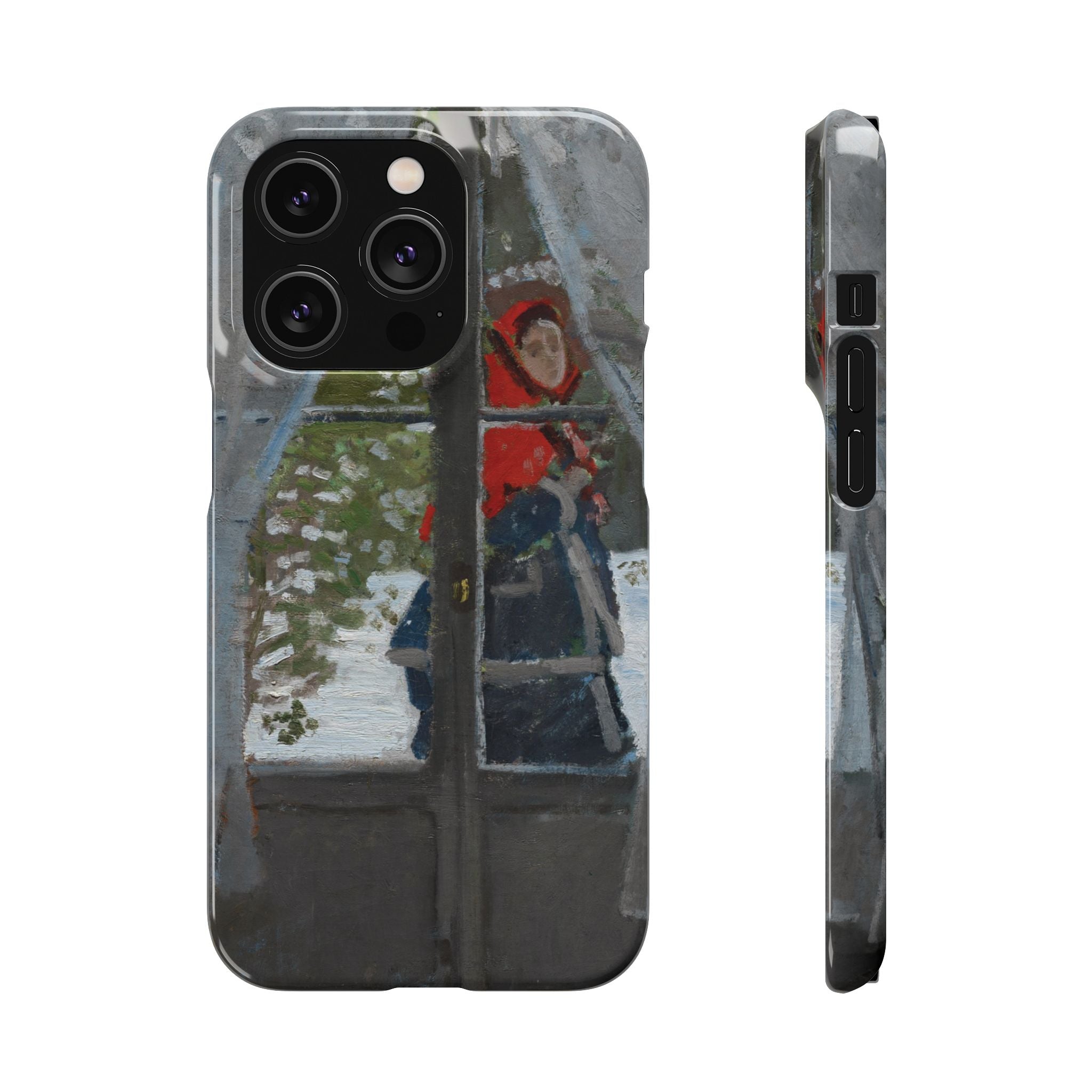 Le mouchoir rouge by Claude Monet - iPhone Slim Case