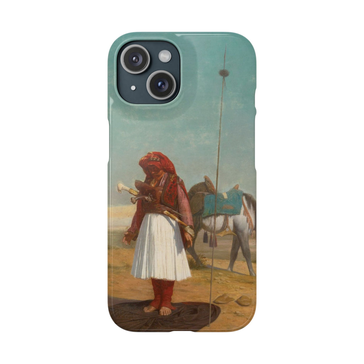 Prayer in the Desert by Jean-Leon Gerome - iPhone Slim Case