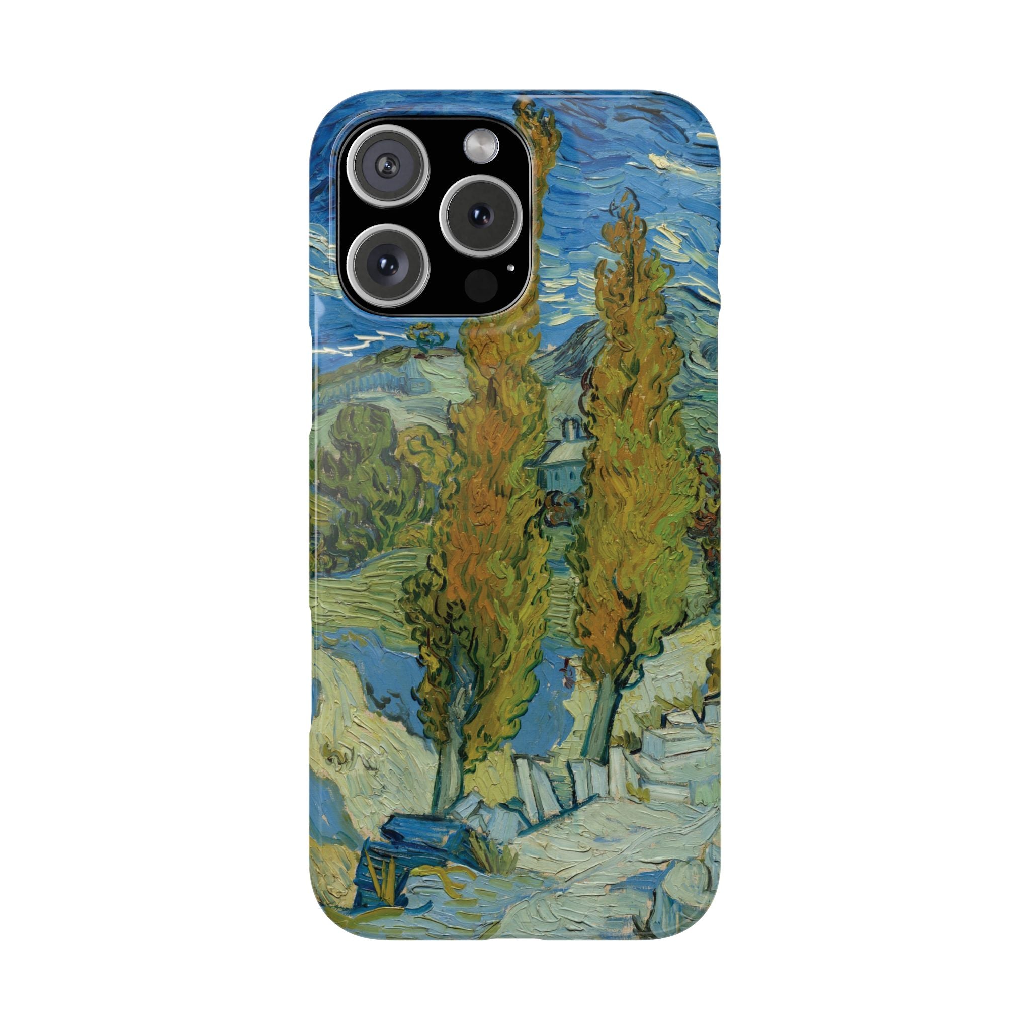 Two Poplars in the Alpilles near Saint-Rémy by Vincent van Gogh - iPhone Slim Case