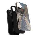 Sleigh ride on a sunny winter day by Peder Mork Monsted - iPhone Tough Case