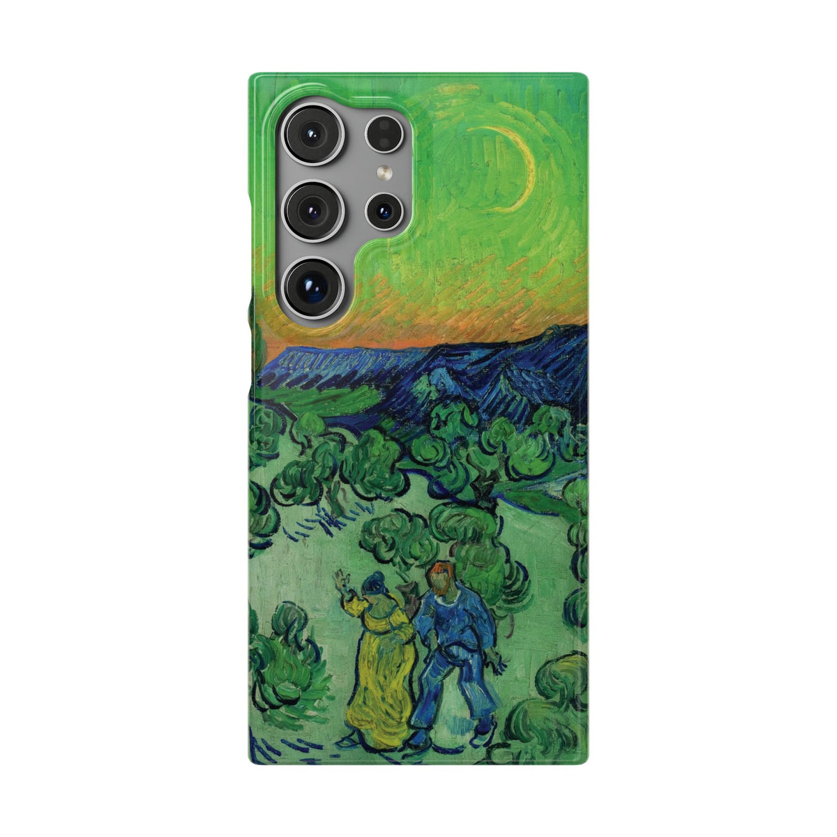 Landscape with Couple Walking and Crescent Moon by Vincent van Gogh - Samsung Slim Case