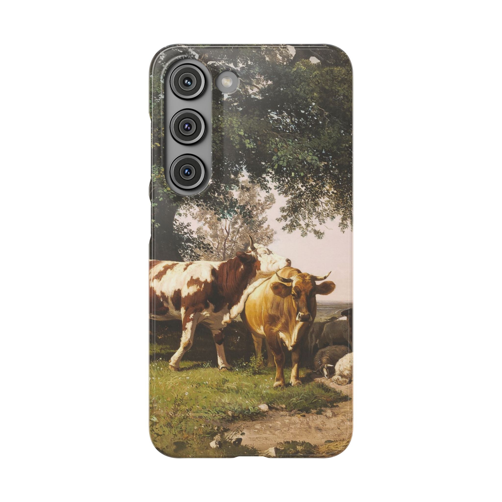 Herd under Trees by Ivan Ivanovich Shishkin - Samsung Slim Case