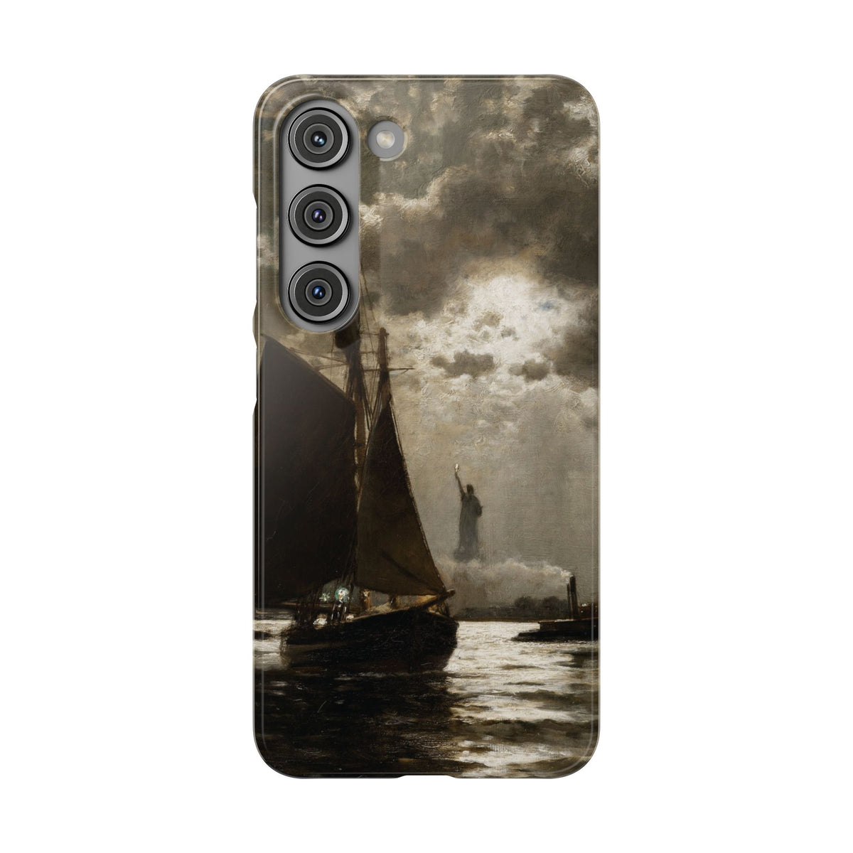Nightfall over New York Harbor by Edward Moran - Samsung Slim Case