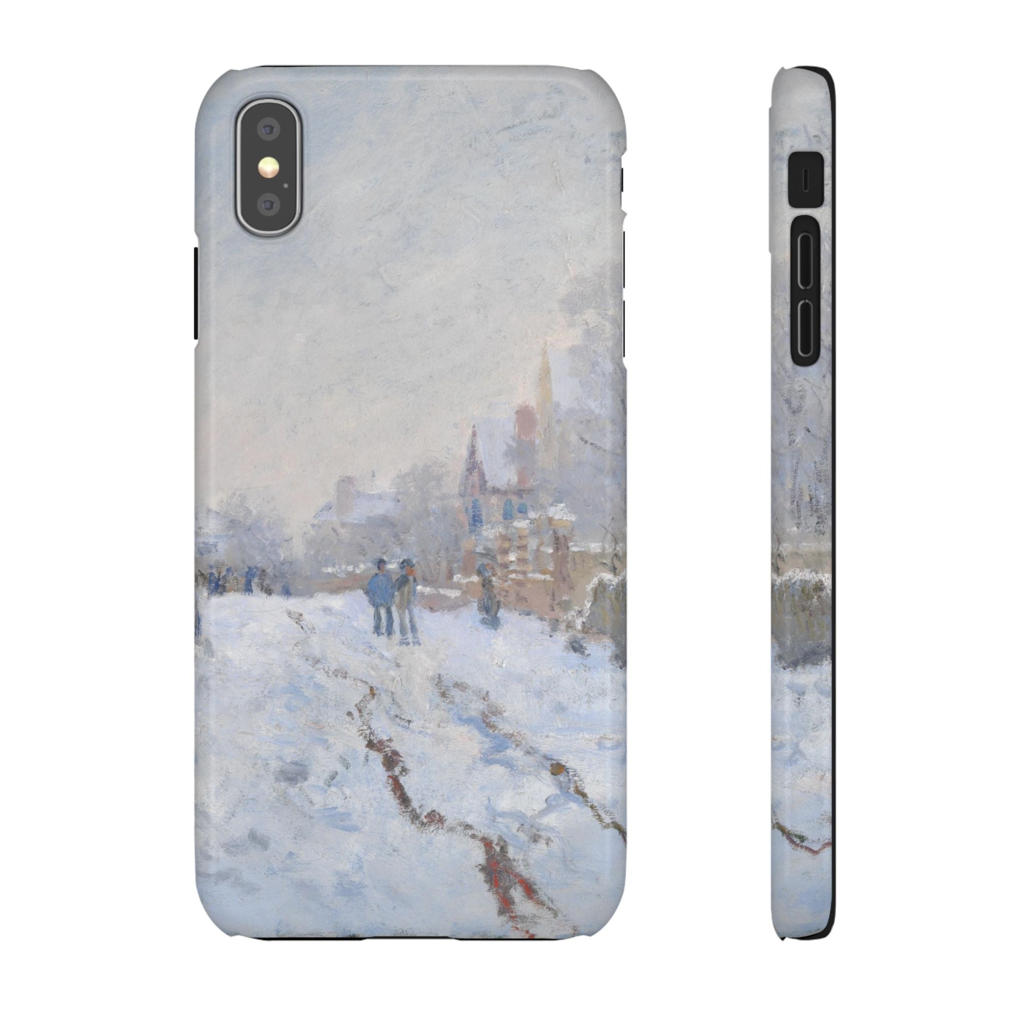 Snow Scene at Argenteuil by Claude Monet - iPhone Slim Case