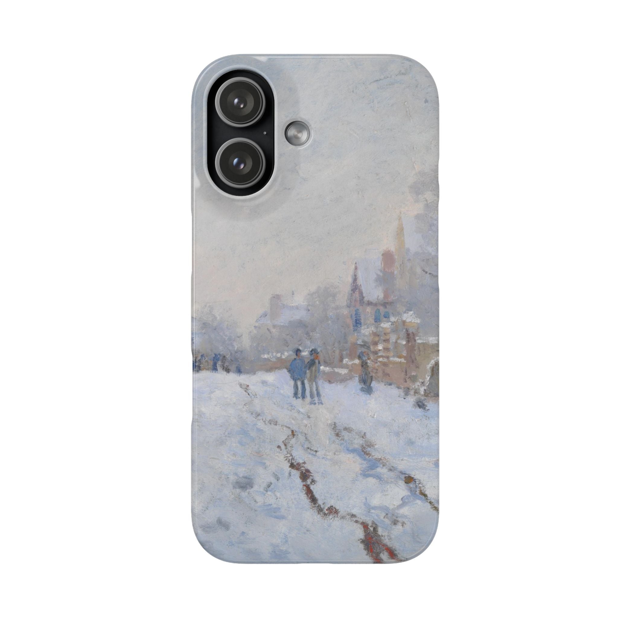 Snow Scene at Argenteuil by Claude Monet - iPhone Slim Case