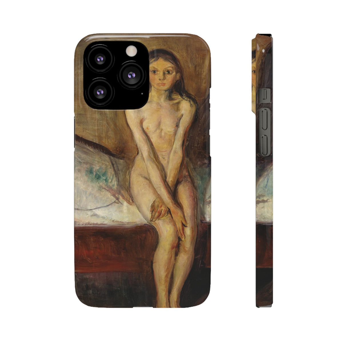 Puberty by Edvard Munch - iPhone Slim Case
