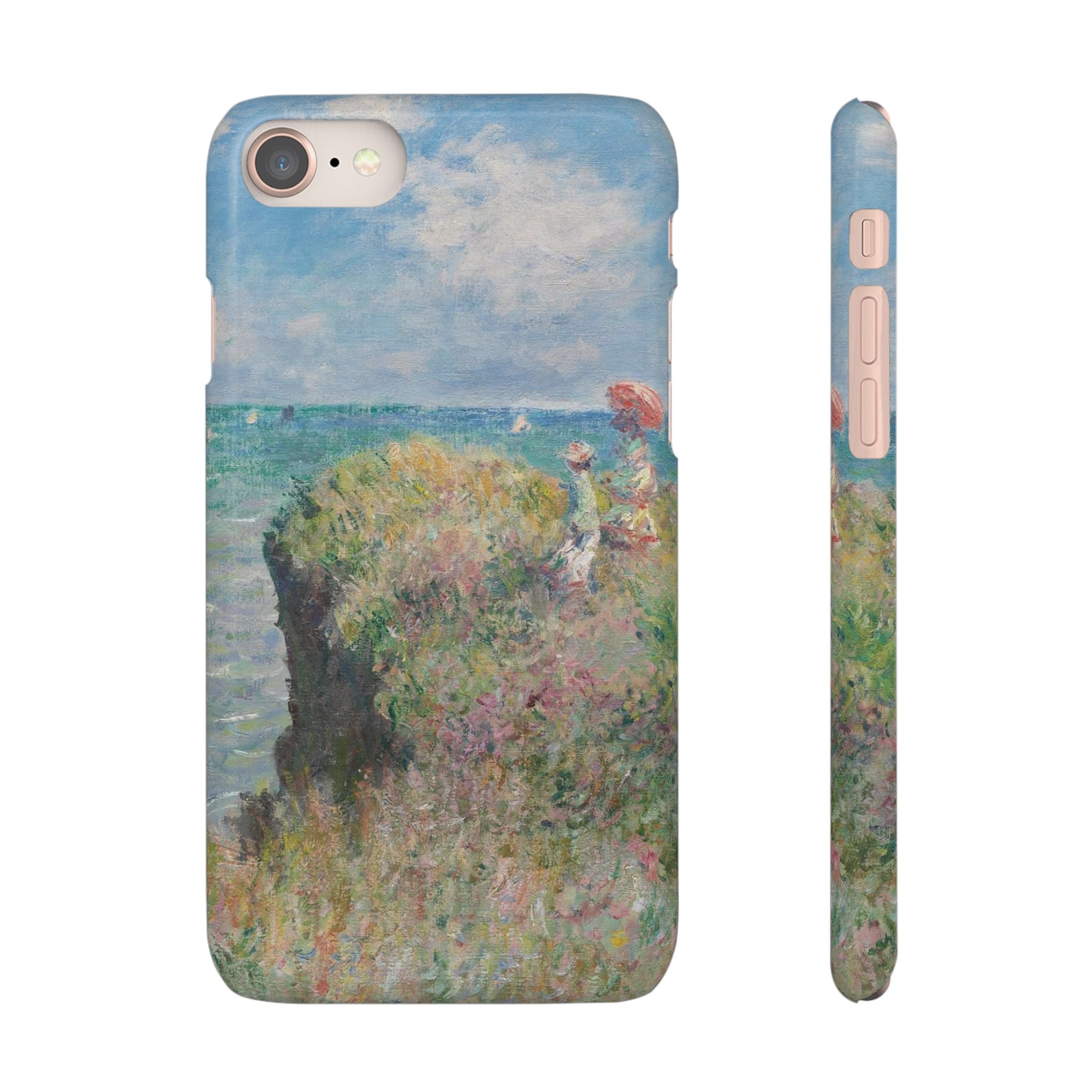 Cliff Walk at Pourville by Claude Monet - iPhone Slim Case