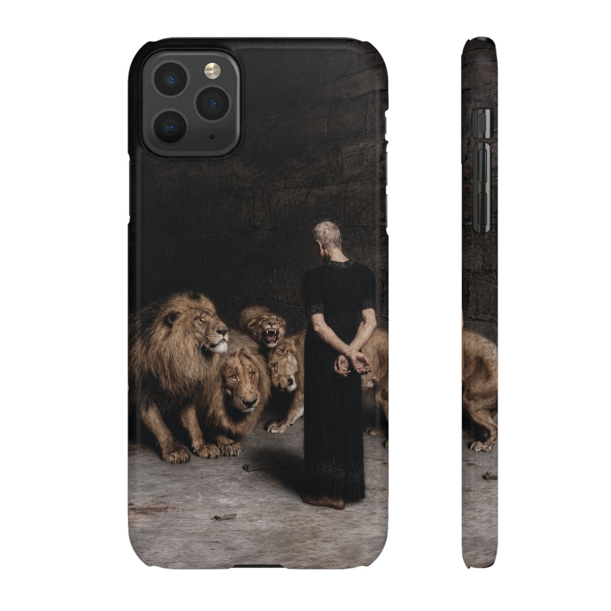Daniel in the Lion's Den by Briton Riviere - iPhone Slim Case