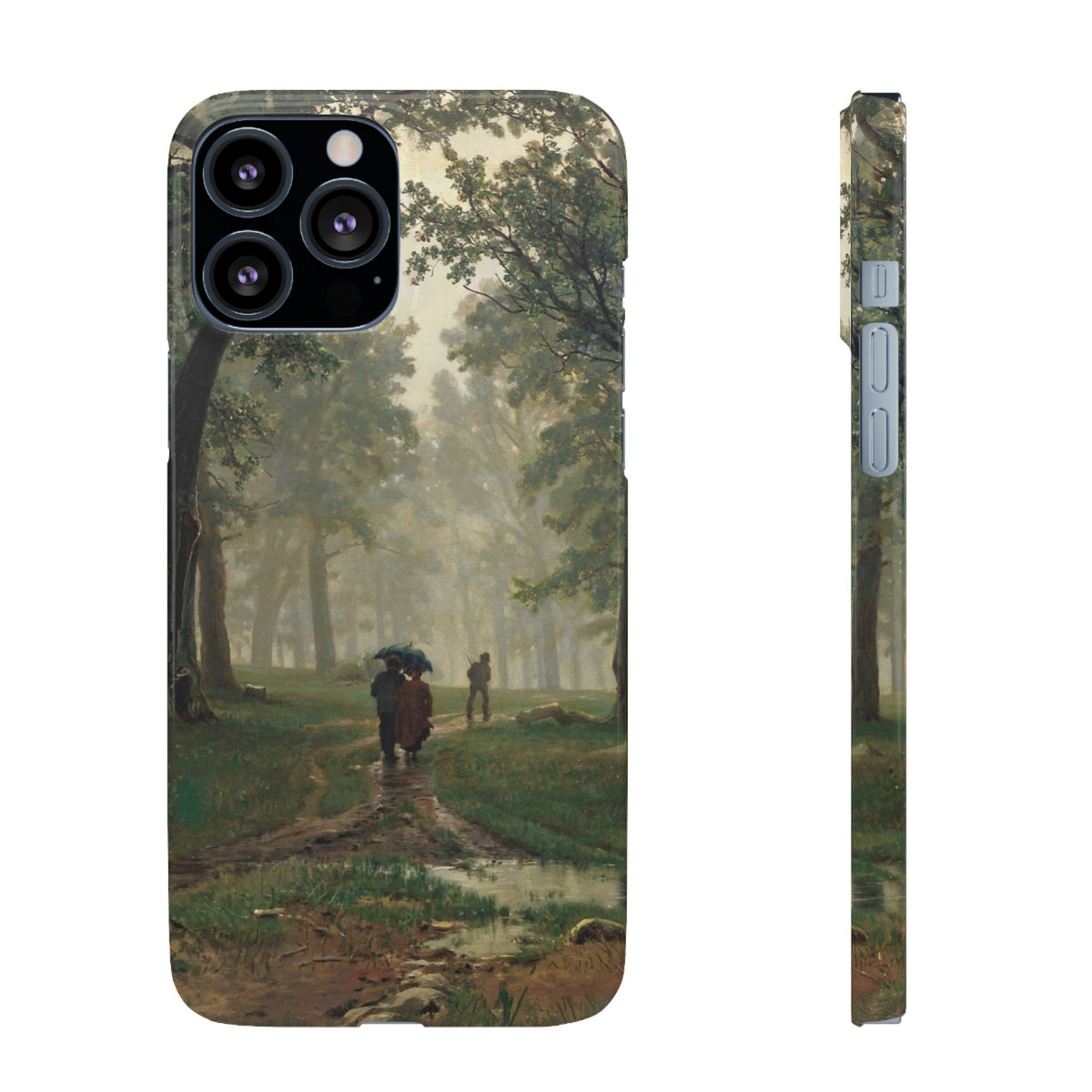 Rain in an Oak Forest by Ivan Ivanovich Shishkin - iPhone Slim Case