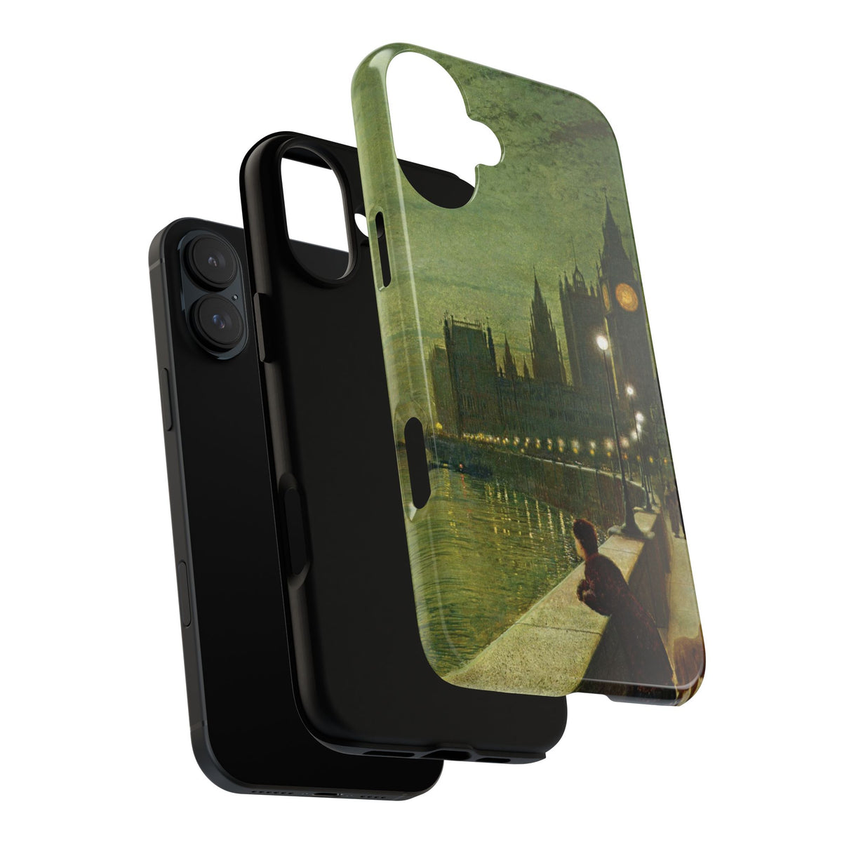 Reflections on the Thames by John Atkinson Grimshaw - iPhone Tough Case