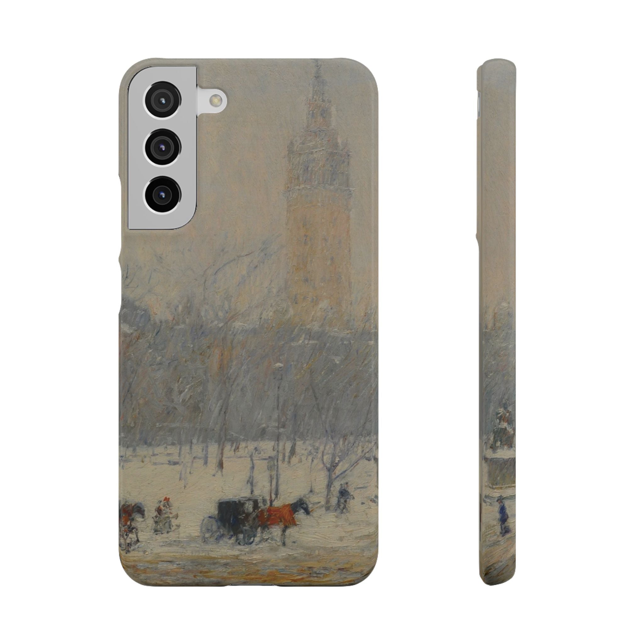 Snowstorm, Madison Square by Childe Hassam - Samsung Slim Case