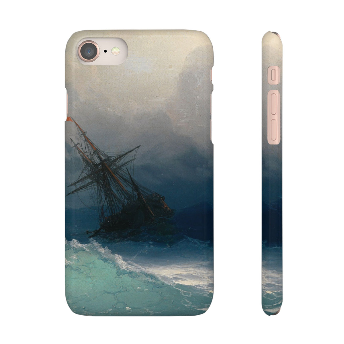 Ship on Stormy Seas by Ivan Aivazovsky - iPhone Slim Case