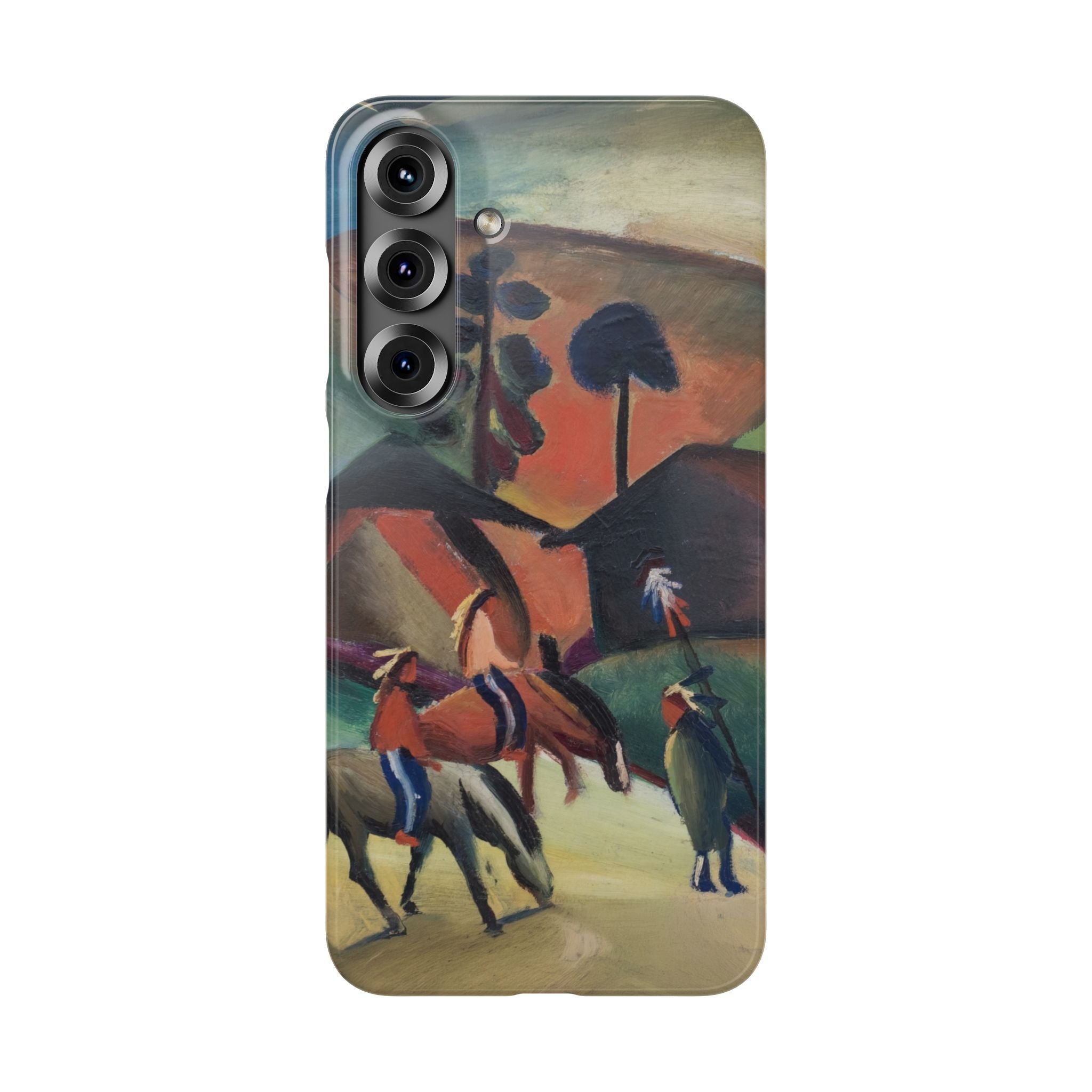 Indians on Horsebacks by August Macke - Samsung Slim Case