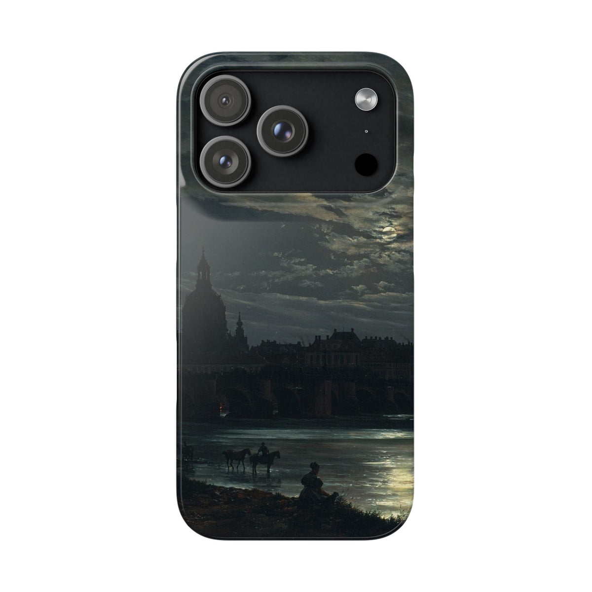 View of Dresden by Moonlight by Johan Dahl - iPhone Slim Case