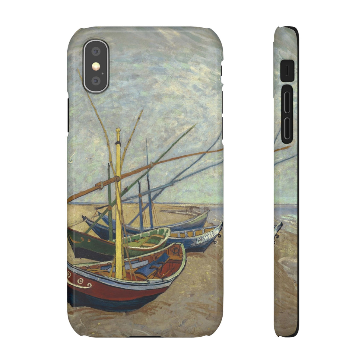 Fishing Boats on the Beach by Vincent van Gogh - iPhone Slim Case