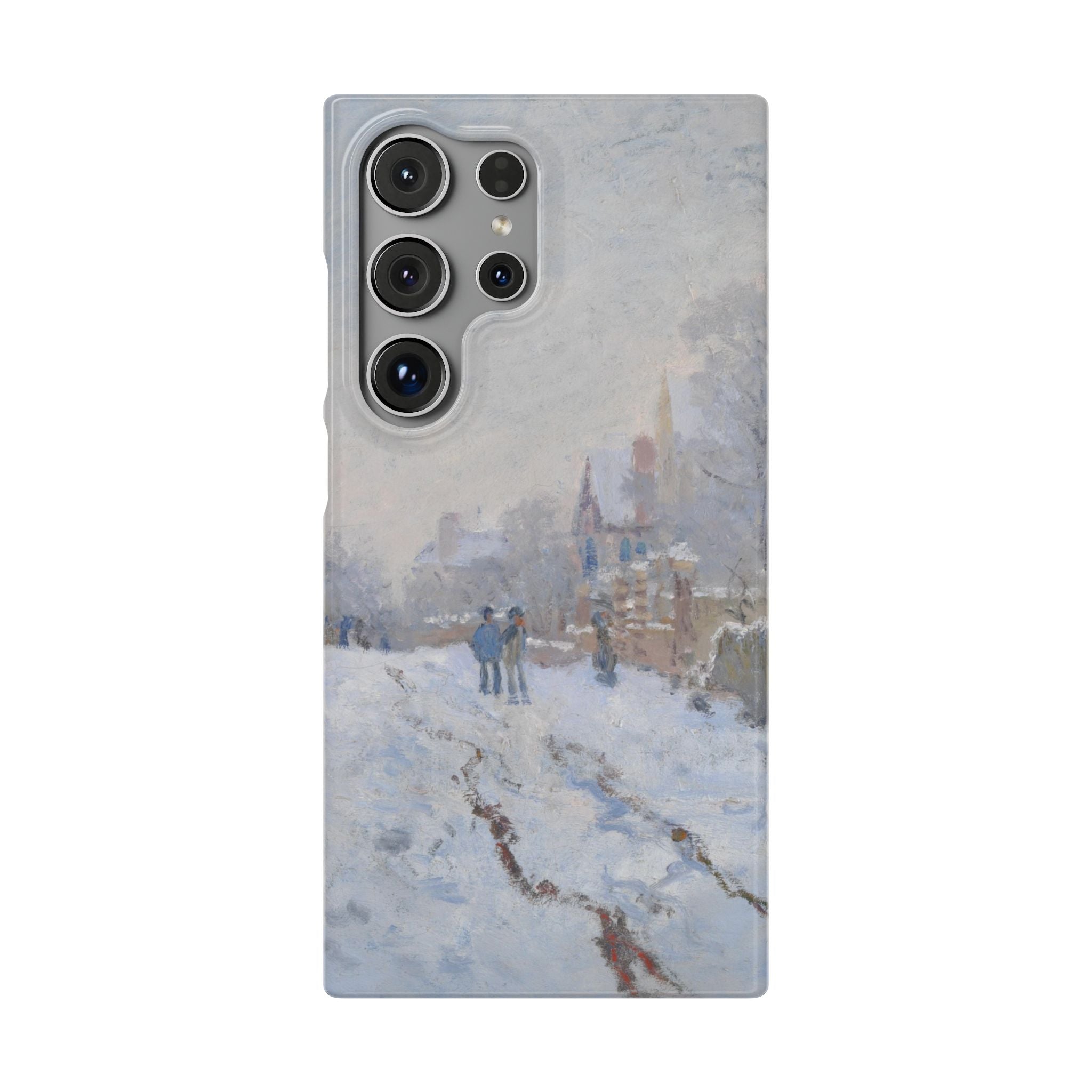 Snow Scene at Argenteuil by Claude Monet - Samsung Slim Case