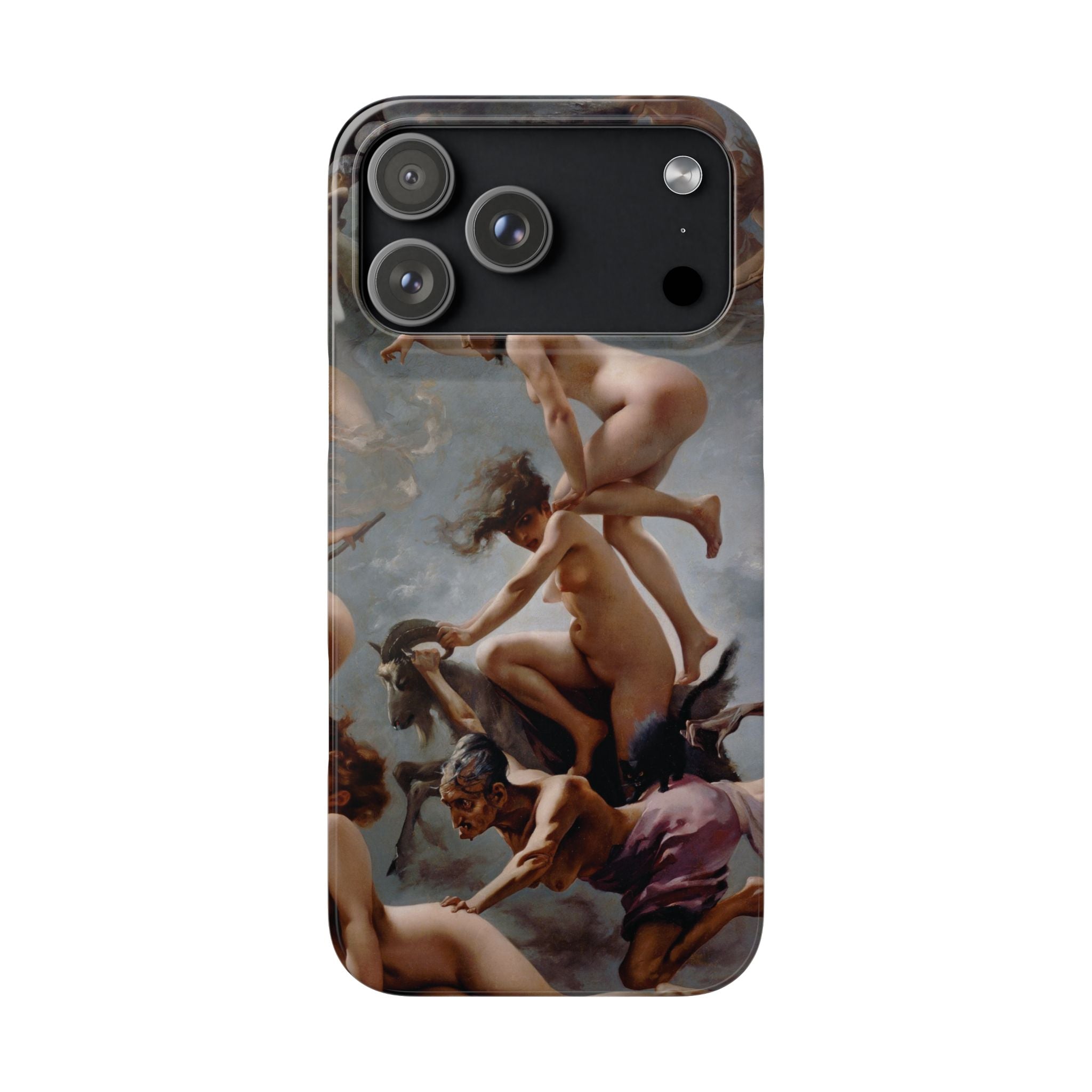Witches going to their Sabbath by Luis Ricardo Falero - iPhone Slim Case