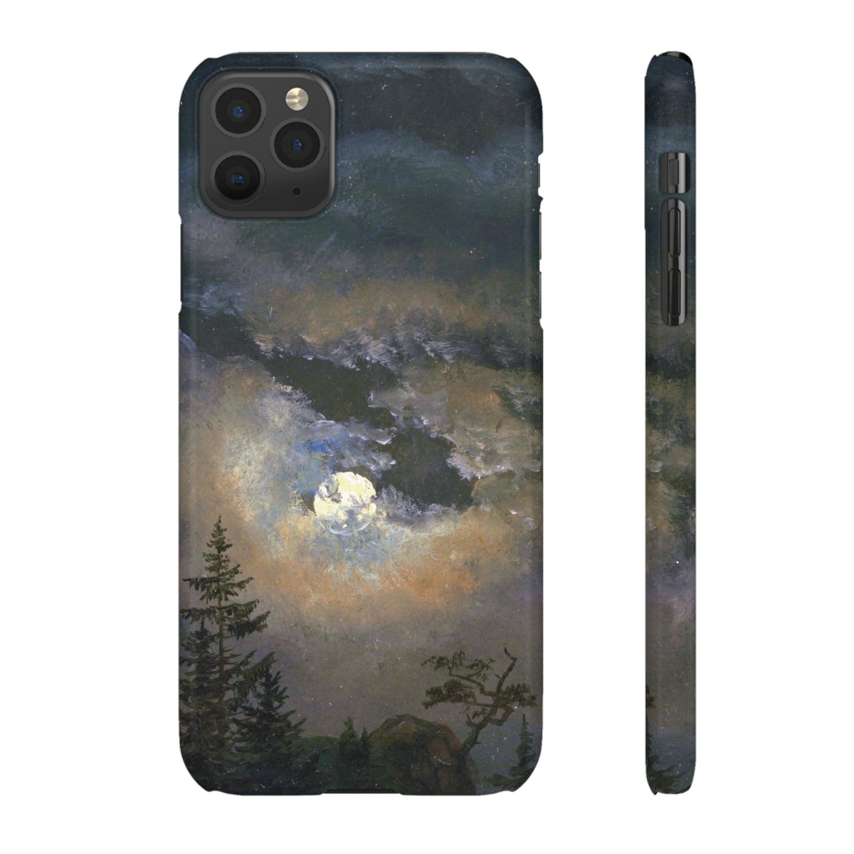 Study of a Cloud and Landscape by Moonlight by Johan Dahl - iPhone Slim Case