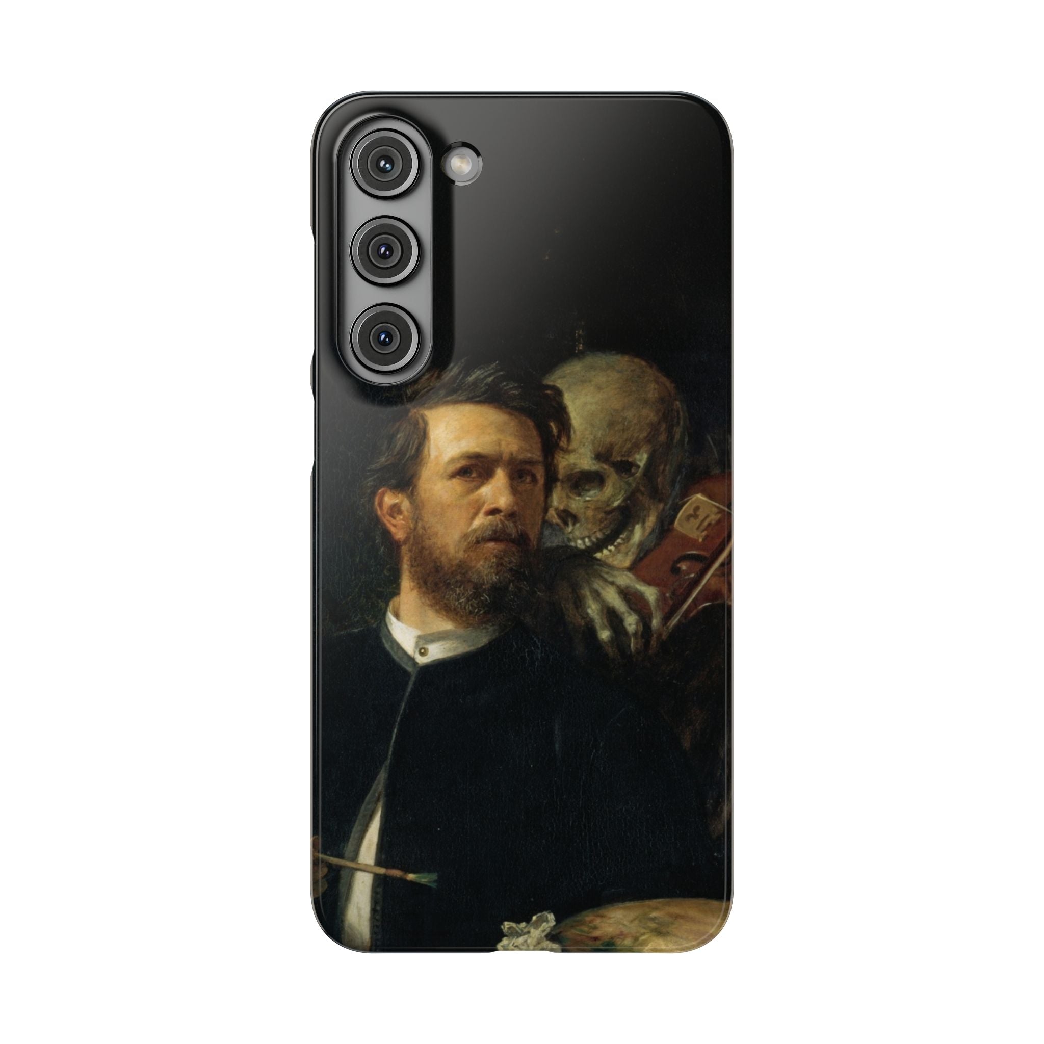 Self Portrait with Death Playing the Fiddle by Arnold Böcklin - Samsung Slim Case