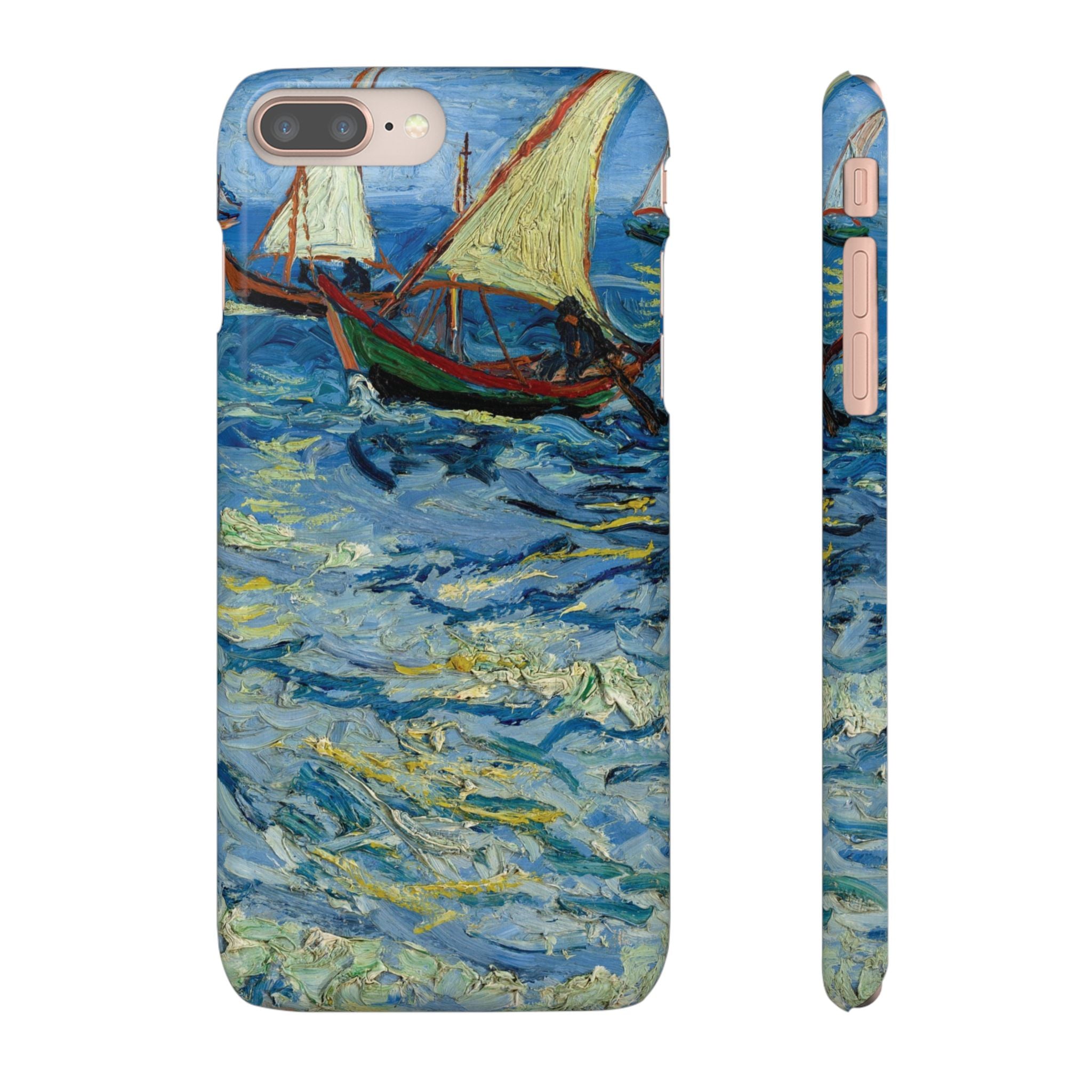 Fishing Boats at Sea by Vincent van Gogh - iPhone Slim Case
