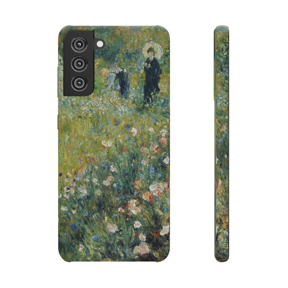 Woman with a Parasol in a Garden by Pierre Auguste Renoir - Samsung Slim Case