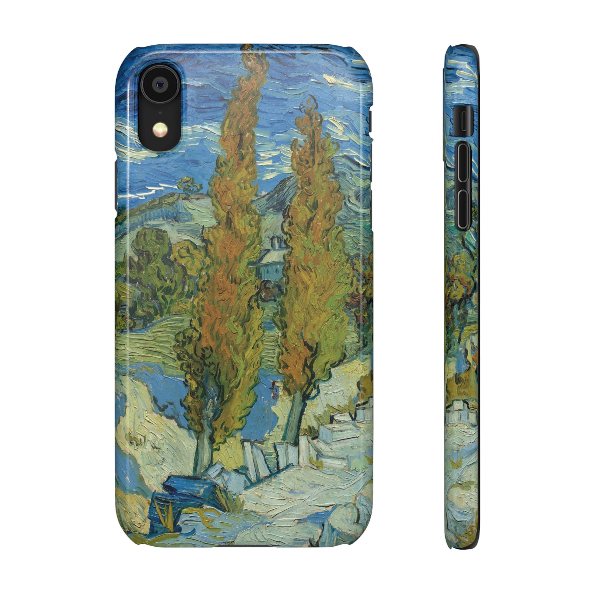 Two Poplars in the Alpilles near Saint-Rémy by Vincent van Gogh - iPhone Slim Case
