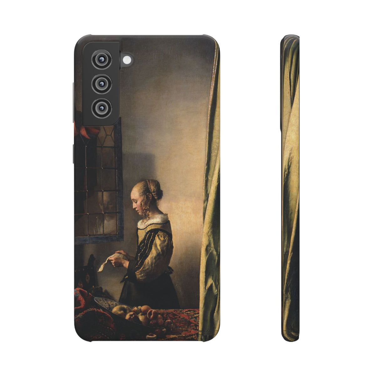 Girl Reading a Letter by an Open Window by Johannes Vermeer - Samsung Slim Case