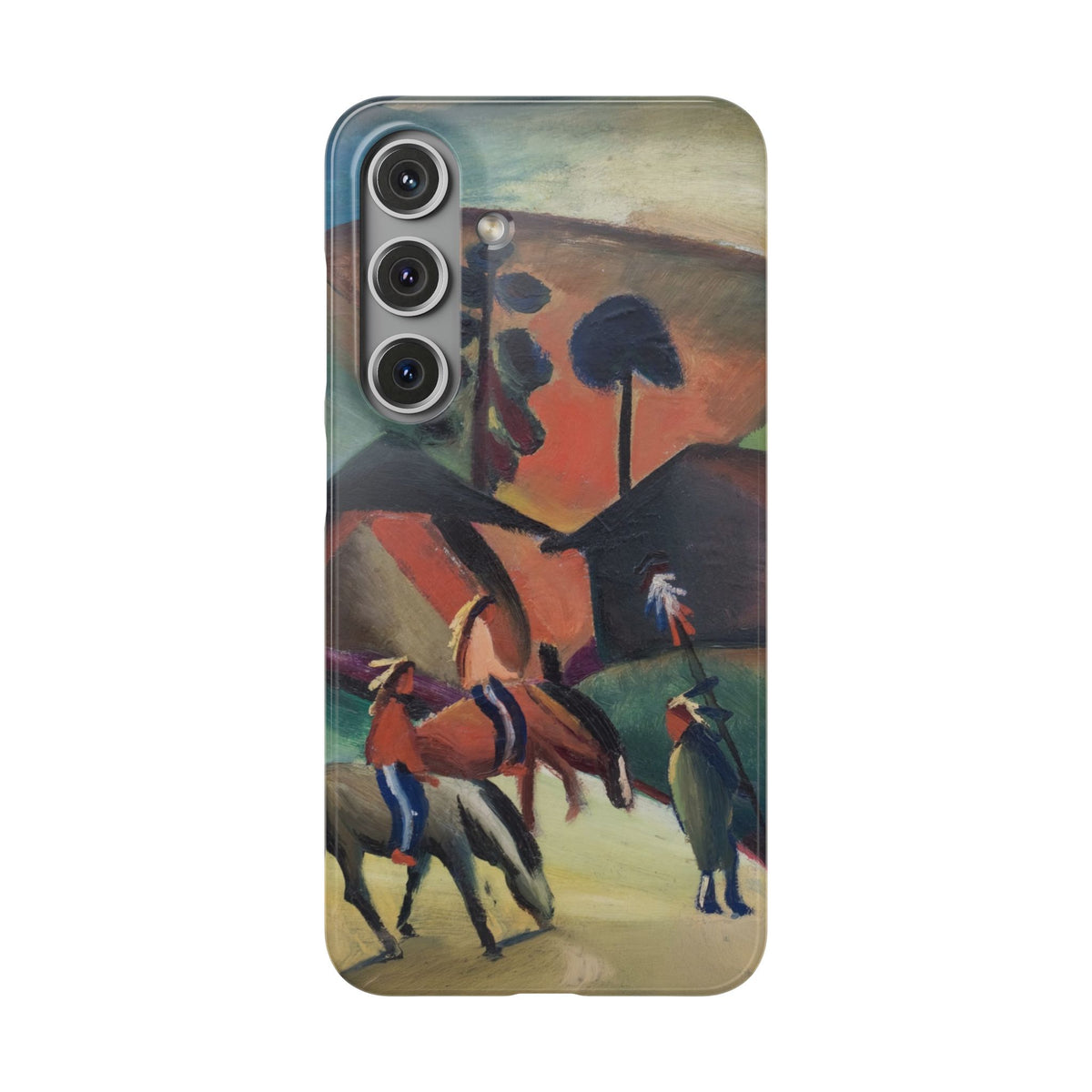 Indians on Horsebacks by August Macke - Samsung Slim Case