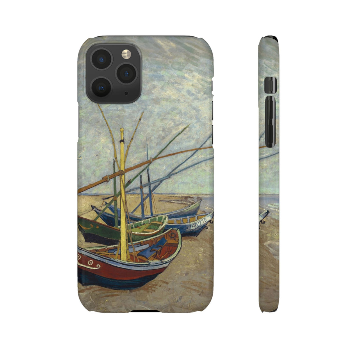 Fishing Boats on the Beach by Vincent van Gogh - iPhone Slim Case