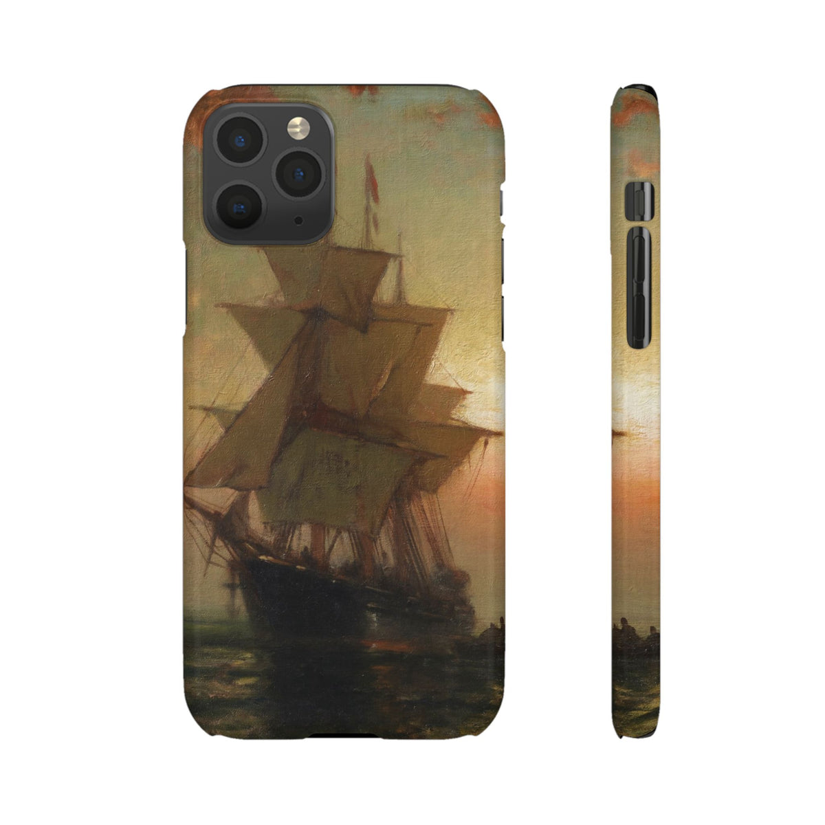 Ships at Night by Edward Moran - iPhone Slim Case