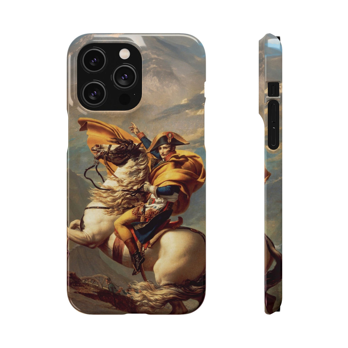 Napoleon at the Saint-Bernard Pass by Jacques-Louis David - iPhone Slim Case