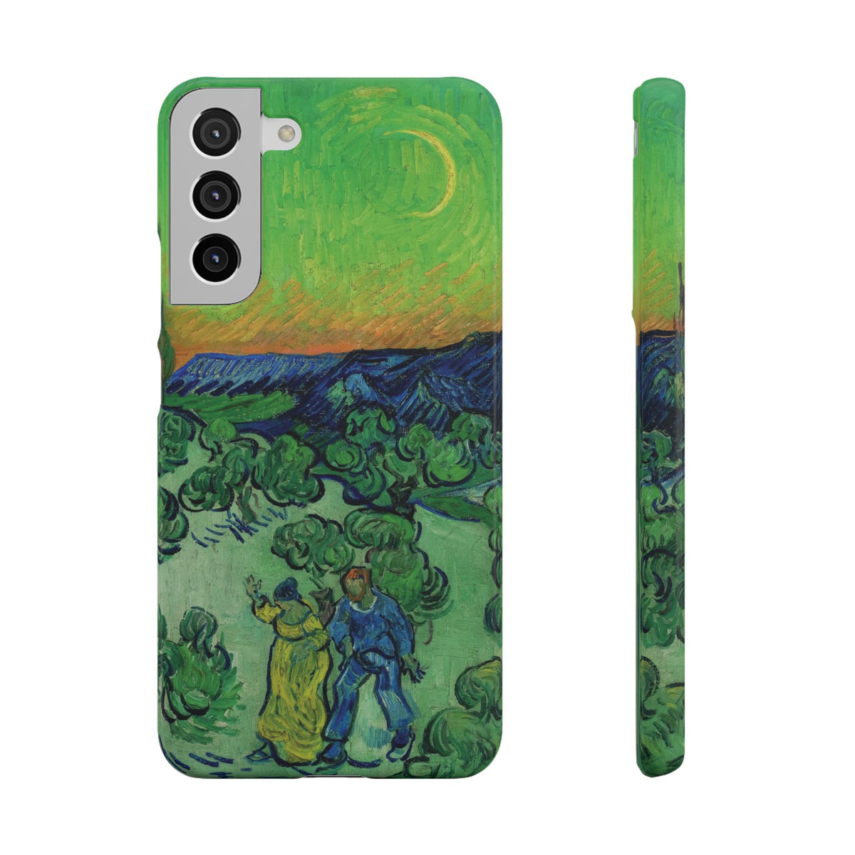 Landscape with Couple Walking and Crescent Moon by Vincent van Gogh - Samsung Slim Case