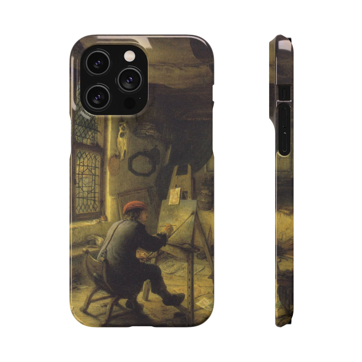The Painter in His Workshop by Adriaen van Ostade - iPhone Slim Case
