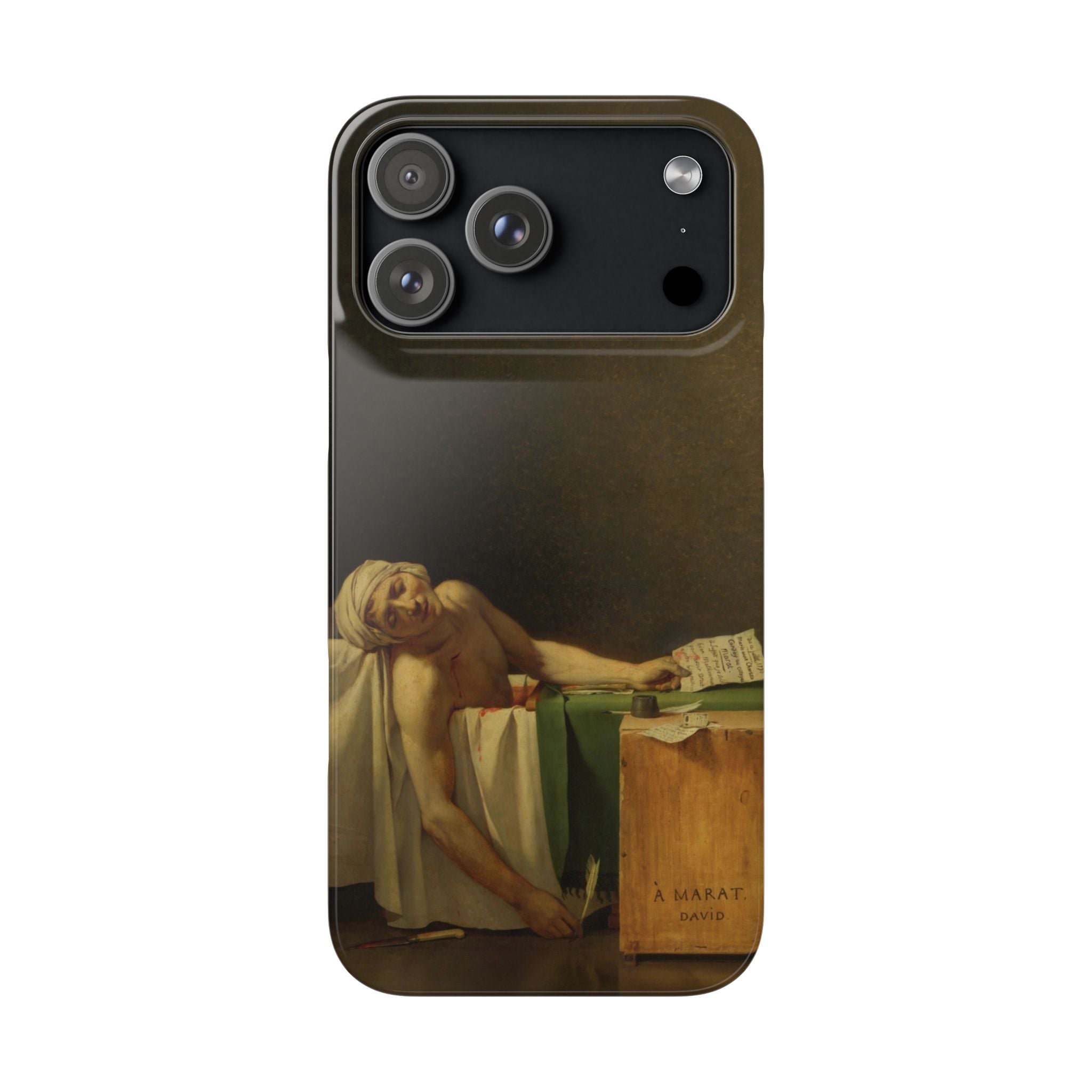 The Death of Marat by Jacques-Louis David - iPhone Slim Case