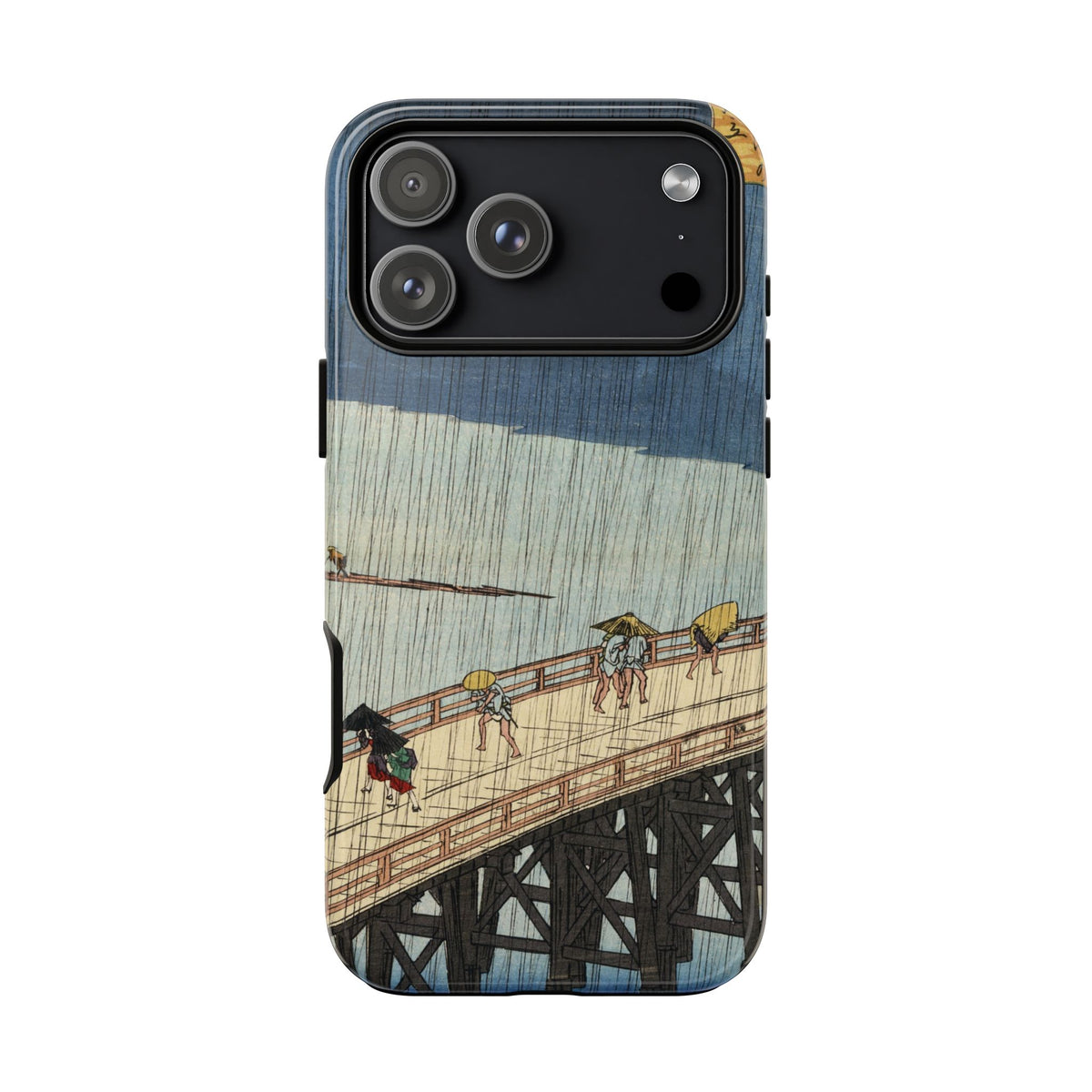 Sudden Shower over Shin Ohashi Bridge and Atake by Utagawa Hiroshige - iPhone Tough Case