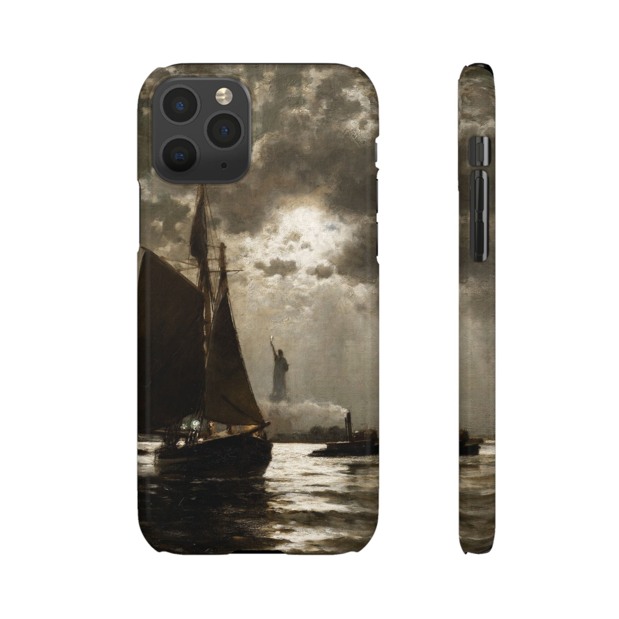 Nightfall over New York Harbor by Edward Moran - iPhone Slim Case